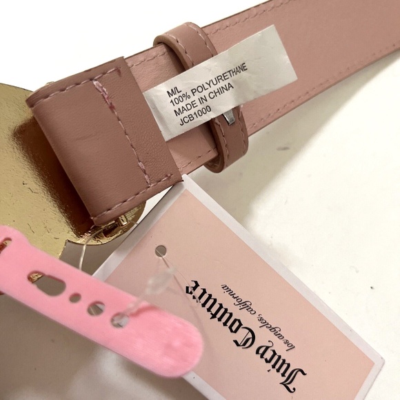 NWT Original JUICY COUTURE Rhinestone Belt Heart Logo Brand Buckle Pink M/L
